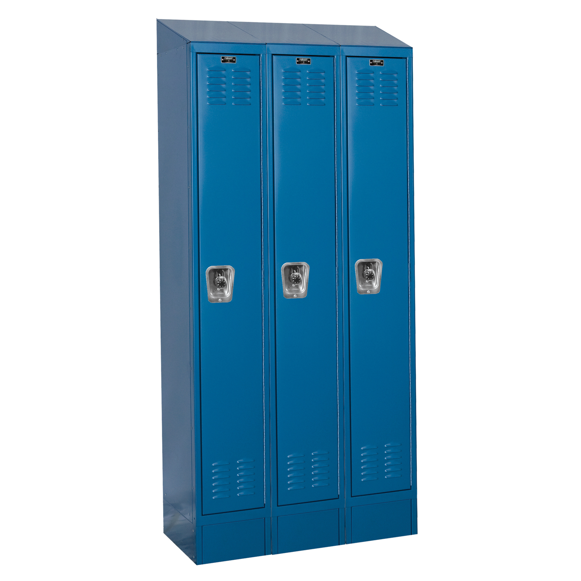 Hallowell, Single Tier ReadyBuilt Locker, Height 83 in, Width 36 in, Color Blue, Model# URB3258-1ASB-MB